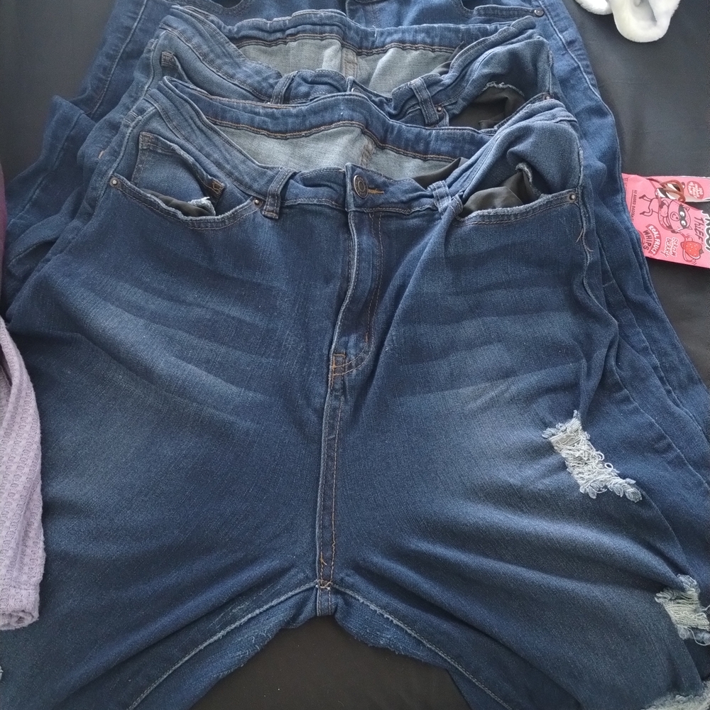 YMI Women's Blue Flare & Wide Leg Jeans